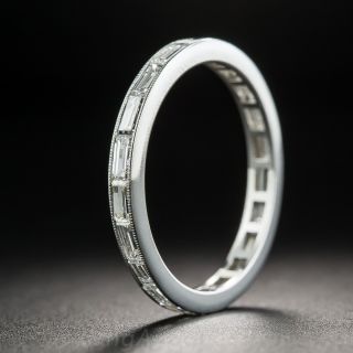 Vintage Platinum Baguette Eternity Band 