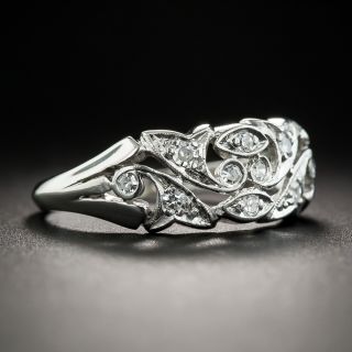 Vintage Platinum Diamond Band Ring