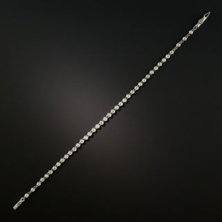 Vintage Platinum Diamond Chain Bracelet