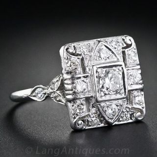 Vintage Platinum Diamond Dinner Ring