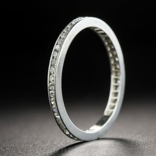 Vintage Platinum Diamond Eternity Band - Size 5