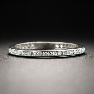 Vintage Platinum Diamond Eternity Band - Size 5