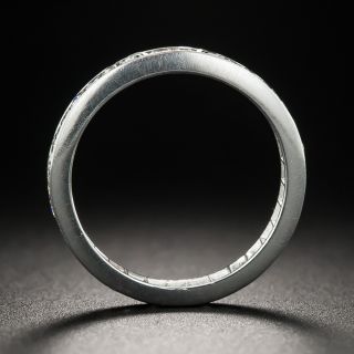 Vintage Platinum Diamond Eternity Wedding Band - Size 5