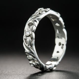 Vintage Platinum Diamond Flower Band