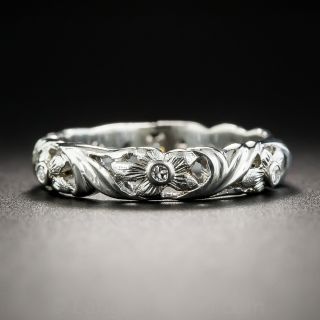 Vintage Platinum Diamond Flower Band