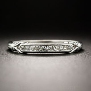 Vintage Platinum Diamond Wedding Band