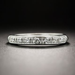 Vintage Platinum Diamond Wedding Band