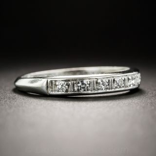 Vintage Platinum Diamond Wedding Band