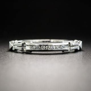 Vintage Platinum Diamond Wedding Band