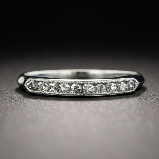 Vintage Platinum Diamond Wedding Band