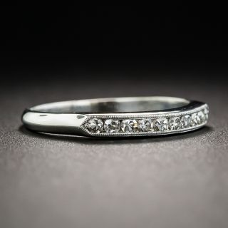 Vintage Platinum Diamond Wedding Band