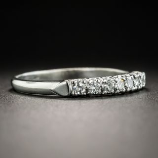 Vintage Platinum Diamond Wedding Band