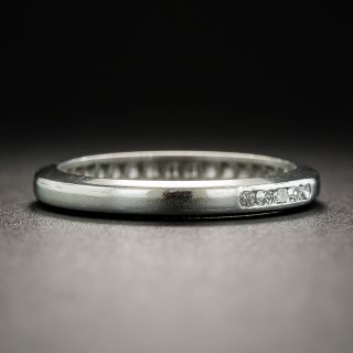 Vintage Platinum Diamond Wedding Band