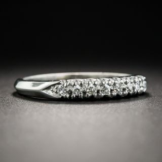 Vintage Platinum Diamond Wedding Band