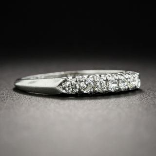 Vintage Platinum Diamond Wedding Band