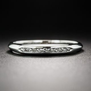 Vintage Platinum Diamond Wedding Band