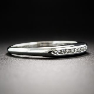 Vintage Platinum Diamond Wedding Band