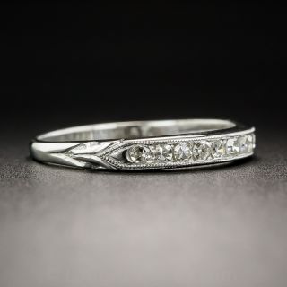 Vintage Platinum Diamond Wedding Band 