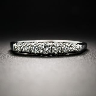 Vintage Platinum Diamond Wedding Band
