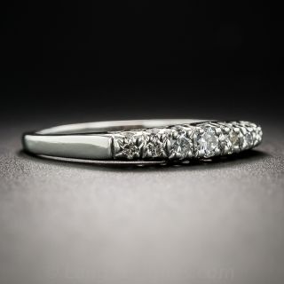 Vintage Platinum Diamond Wedding Band