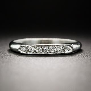 Vintage Platinum Diamond Wedding Band