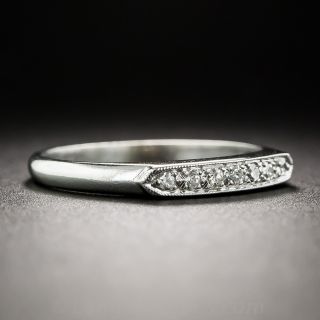 Vintage Platinum Diamond Wedding Band