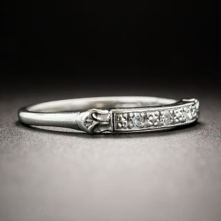 Vintage Platinum Diamond Wedding Band by Albert S. Samuels