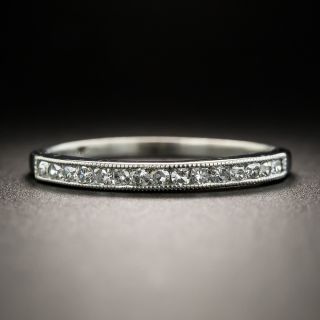 Vintage Platinum Diamond Wedding Band by  - 1
