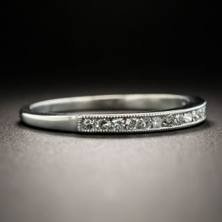 Vintage Platinum Diamond Wedding Band