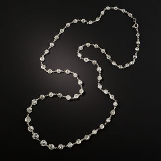 Vintage Platinum Diamonds-By-The Yard Necklace - 13.50 Carats - 3