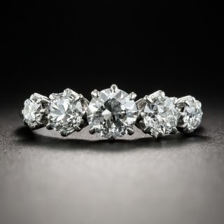 Vintage Platinum Five-Stone Diamond Ring