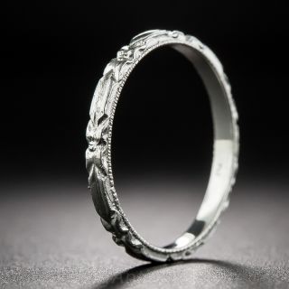 Vintage Platinum Wedding Band