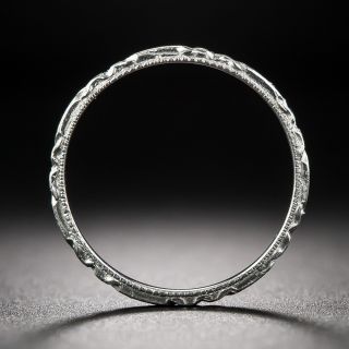 Vintage Platinum Wedding Band
