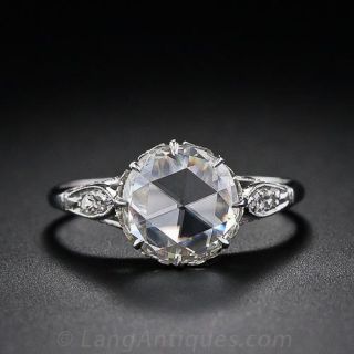 Vintage Rose-Cut Diamond Solitaire