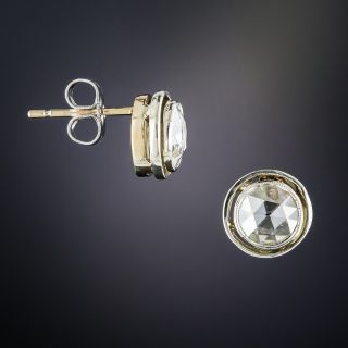 Vintage Rose-Cut Diamond Stud Earrings