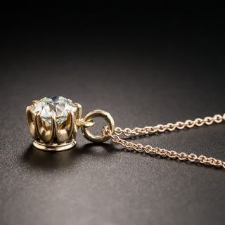 Vintage Rose Gold .83 Ct. Diamond Drop 