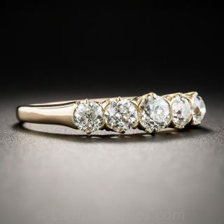 Vintage Rose Gold Five-Stone Diamond Ring c.1904