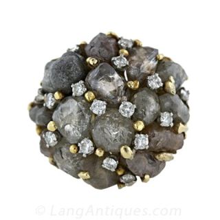 Rough Diamond Yellow Gold Ring