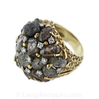 Vintage Rough Diamond Ring