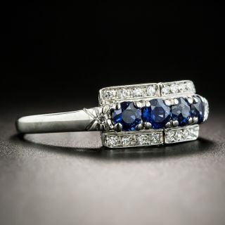 Vintage Sapphire and Diamond Band Ring