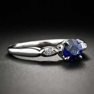 Vintage Sapphire and Diamond Engagement Ring