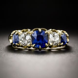 Vintage Sapphire and Diamond Five-Stone Ring