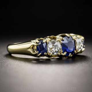 Vintage Sapphire and Diamond Five-Stone Ring