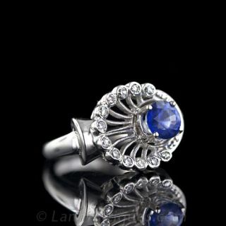 Vintage Sapphire and Diamond Ring