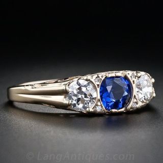 Vintage Sapphire and Diamond Ring