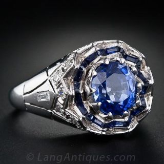 Vintage Sapphire and Diamond Ring