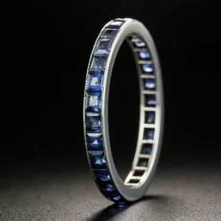 Vintage Sapphire Eternity Band, Size 7 1/2 - 2