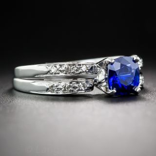 Vintage Sapphire Wedding Set