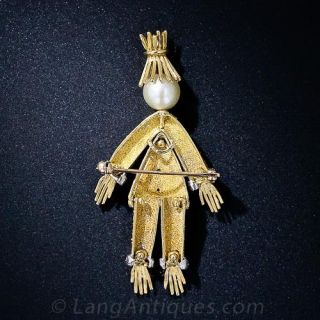 Vintage Scarecrow Pin 
