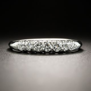 Vintage Seven-Stone Platinum Diamond Wedding Band - 1